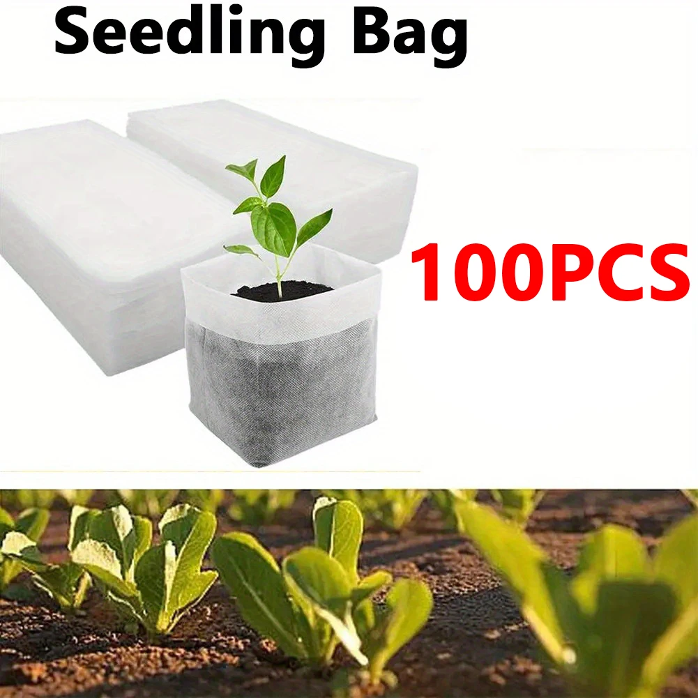 Seed Starter Tray - 100 sacos biodegradáveis do berçário das
