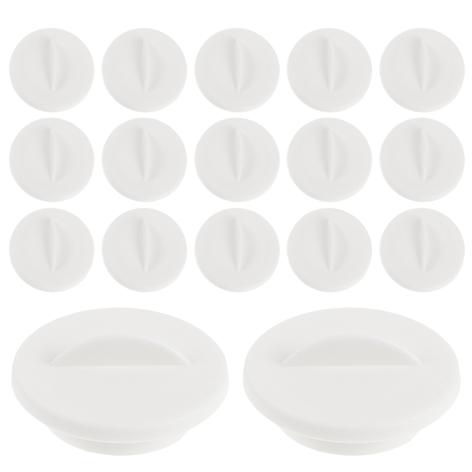 Hydroponic Kit - 24 Peças de Tampas Redondas Brancas