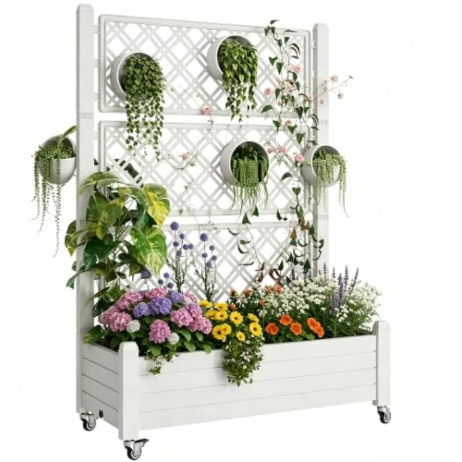 Self Watering Planter - Canteiro elevado com treliça, caixa de