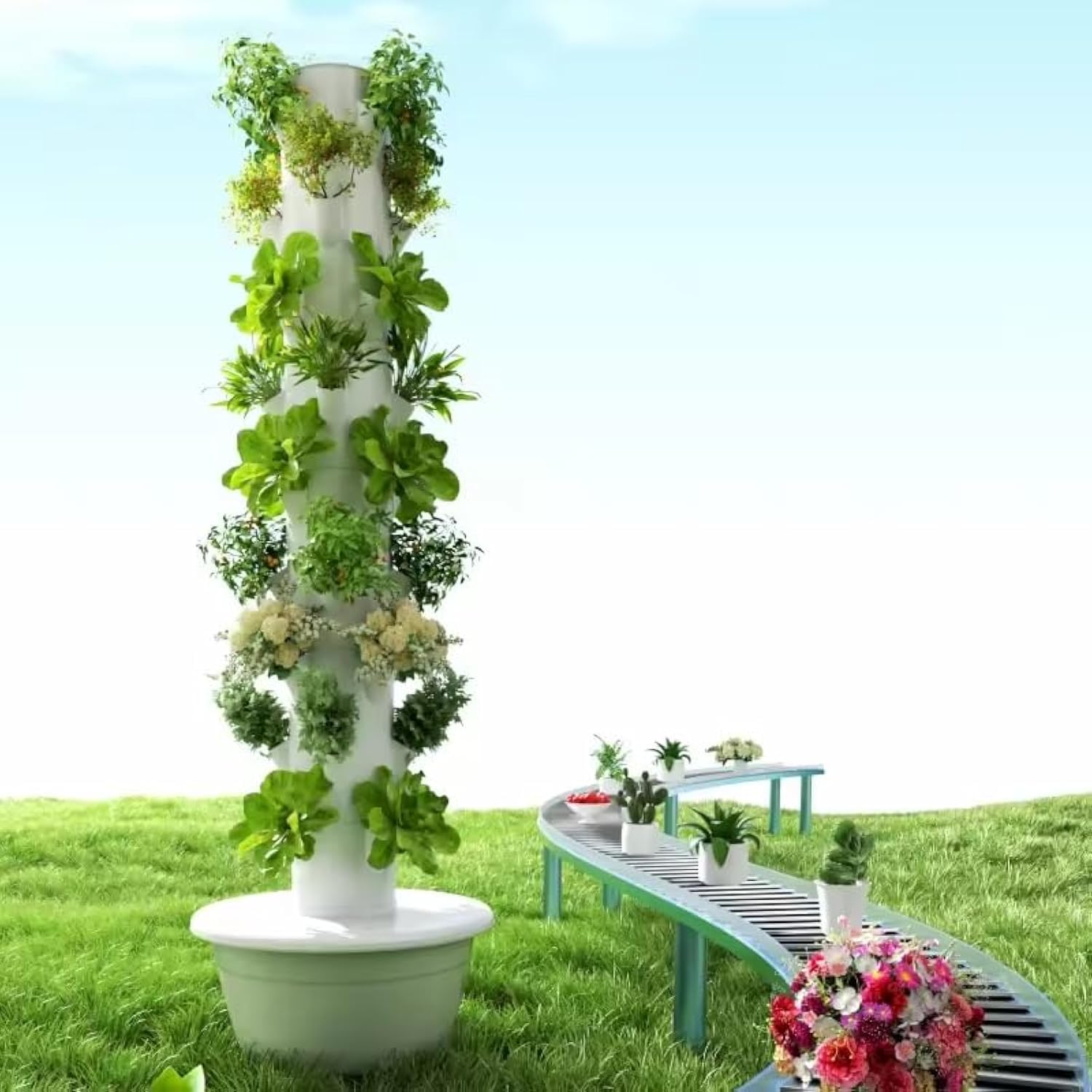 Vertical Planter - Torre de Cultivo Hidropônico Vertical Aeropônica