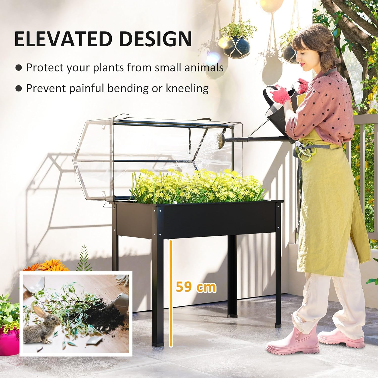 Canteiro Elevado Preto para Us - Raised Garden Bed avaliação e preço