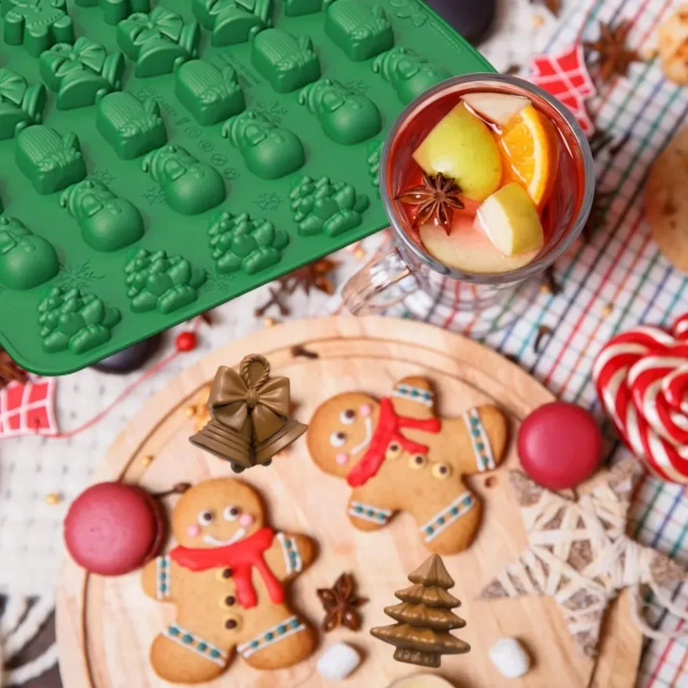 Natal silicone molde de chocol - Garden Gloves avaliação e preço